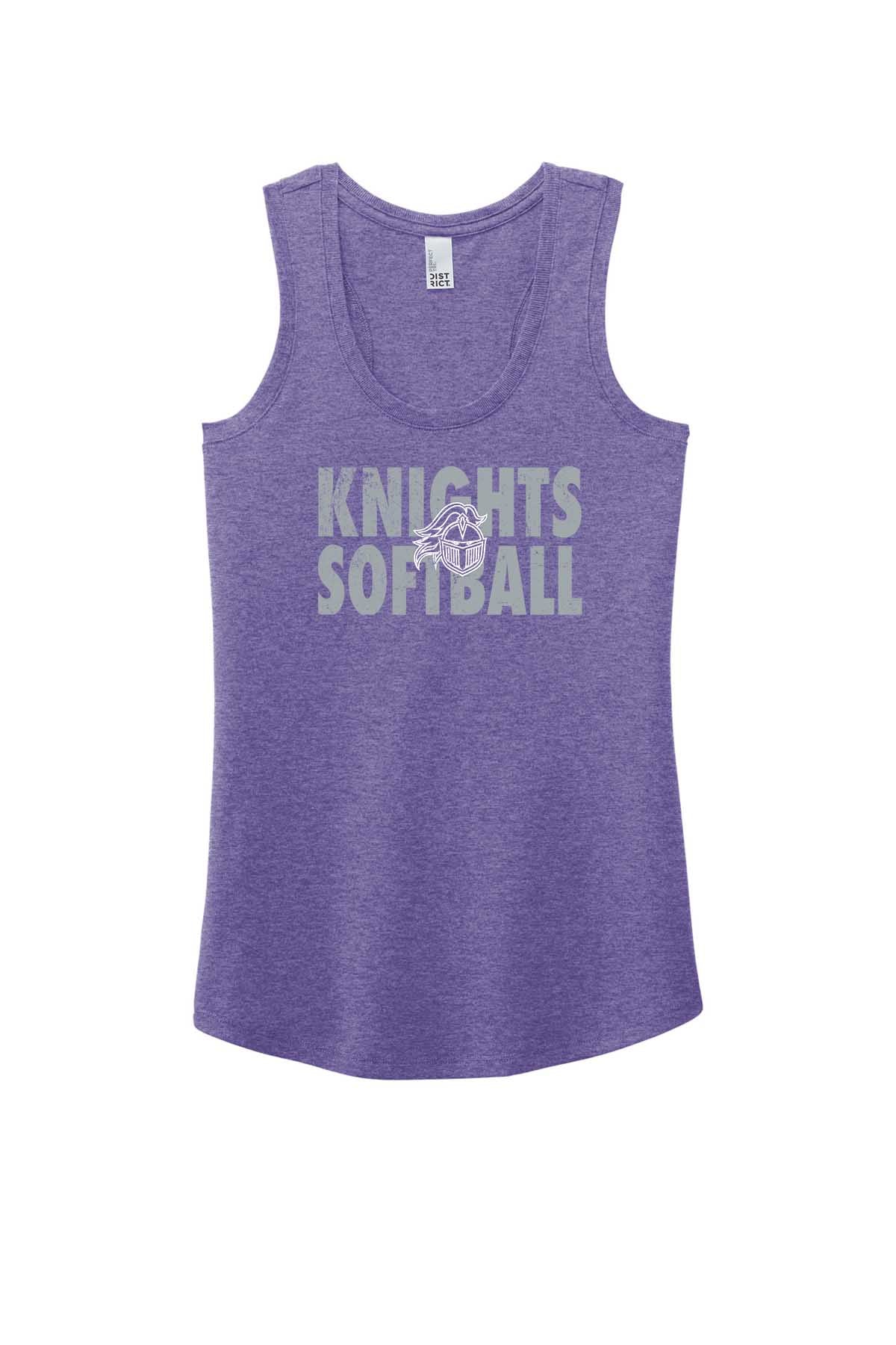 Ladies Tank Vintage Knights Softball w/Logo Outline