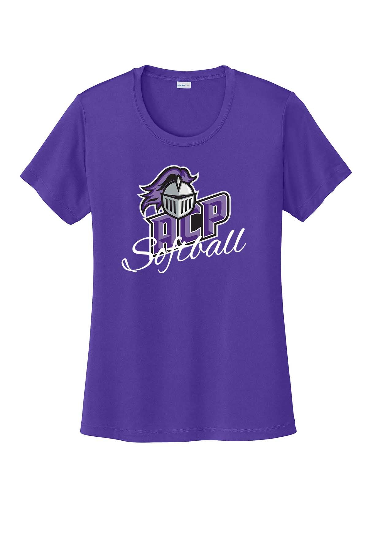 Ladies T-Shirt ACP Softball w/ Script