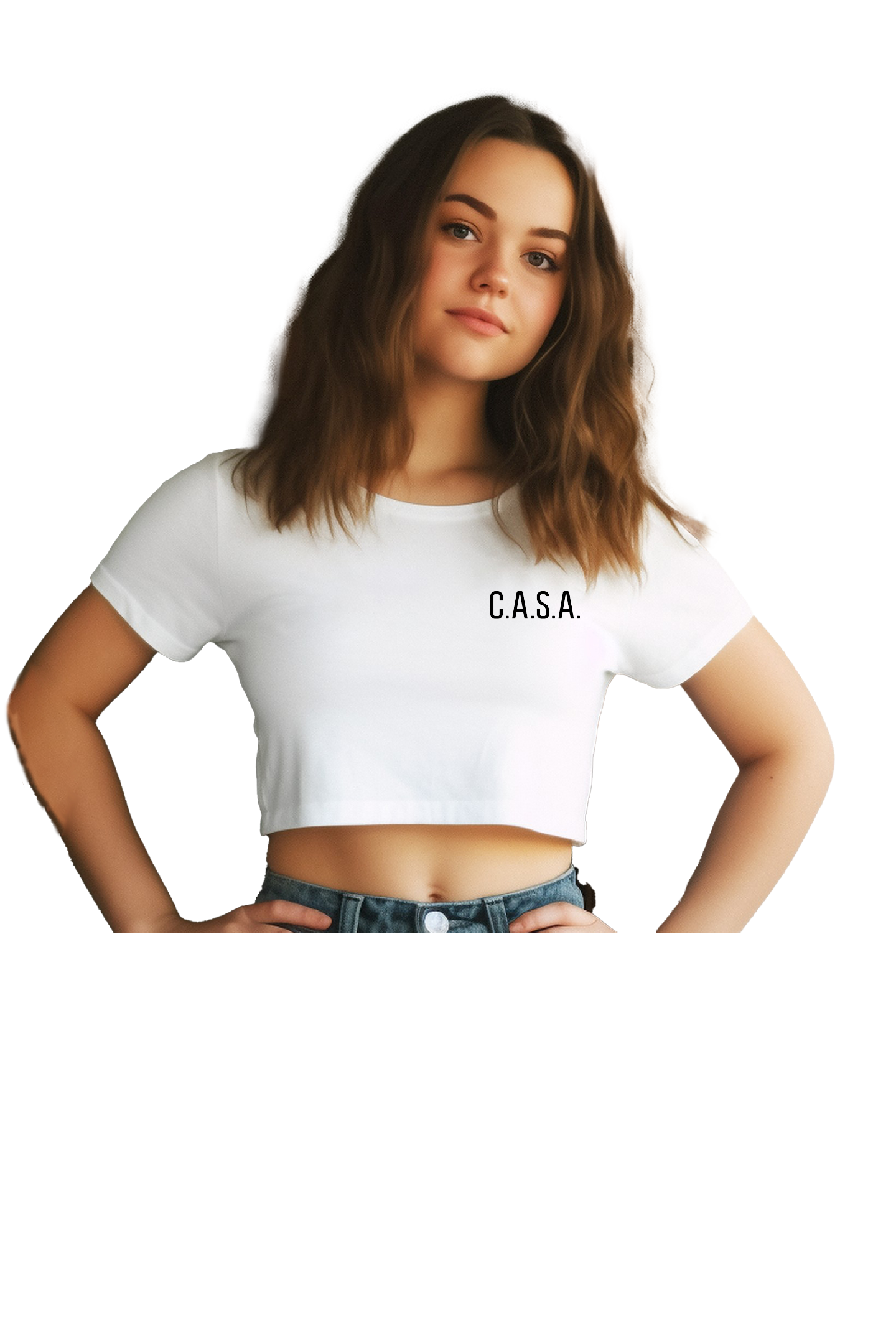 CASA Women's Poly/Cotton Crop Tee