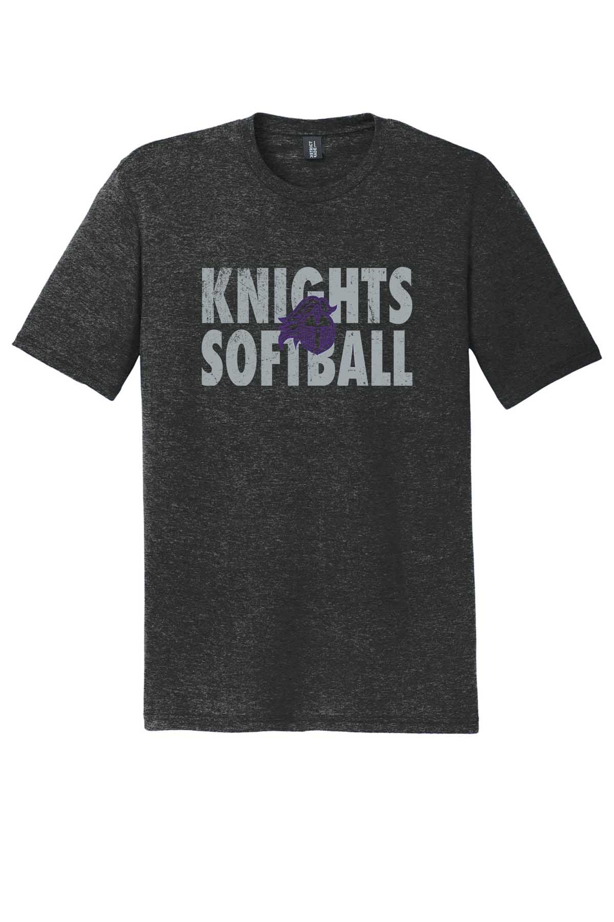 T-Shirt Vintage Knights Softball w/Logo Outline