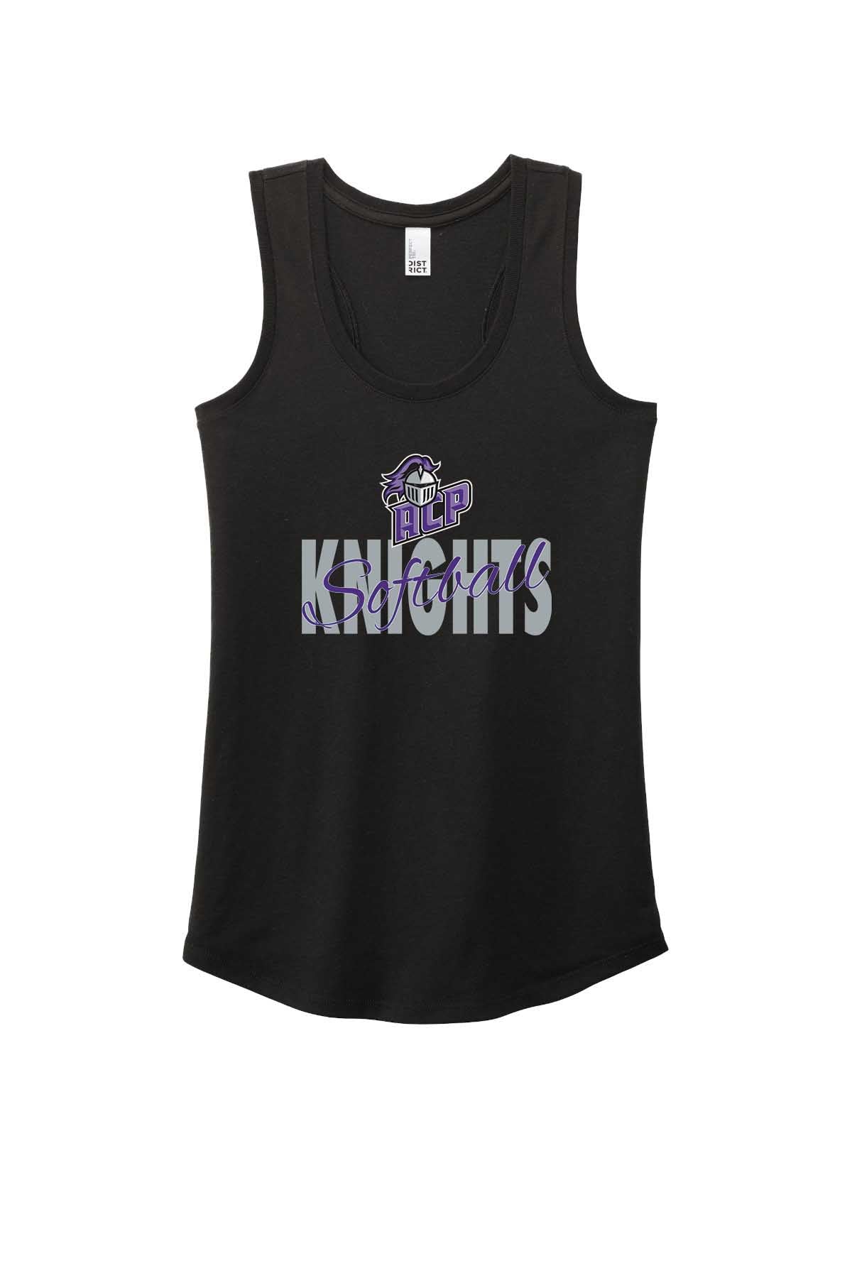 Ladies Tank ACP Knights Softball w/ Script