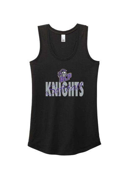 Ladies Tank ACP Knights Softball w/ Script