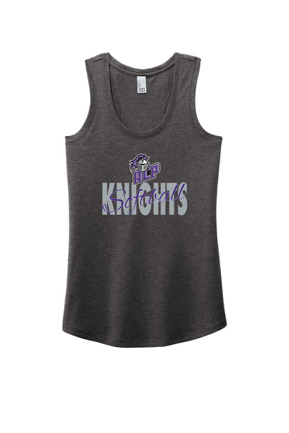 Ladies Tank ACP Knights Softball w/ Script