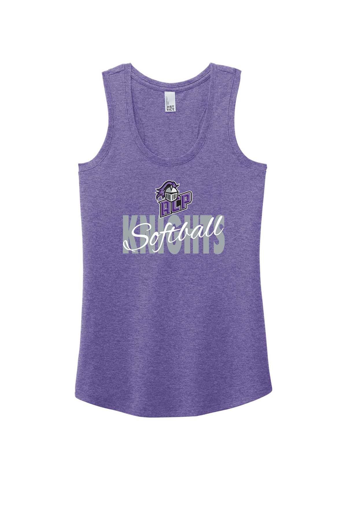 Ladies Tank ACP Knights Softball w/ Script