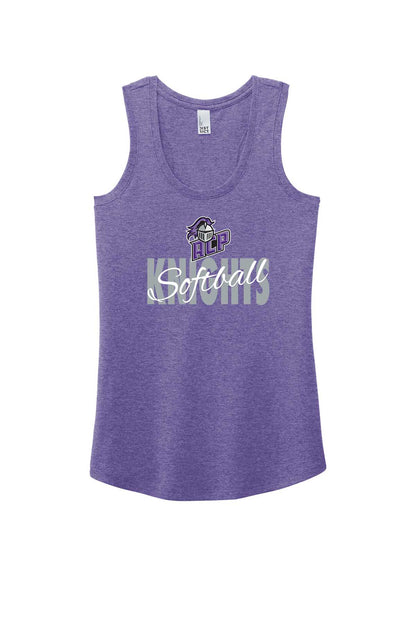 Ladies Tank ACP Knights Softball w/ Script