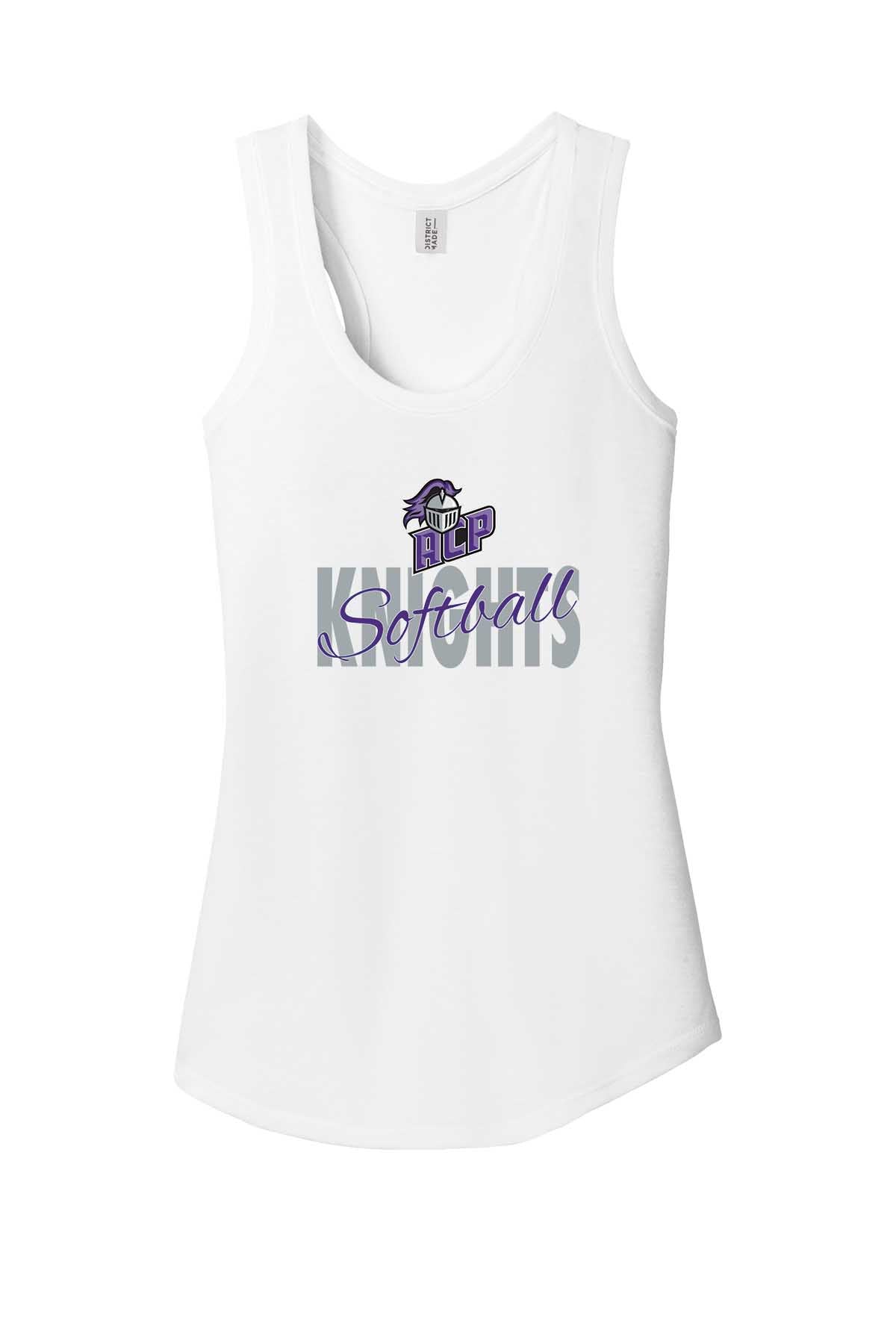 Ladies Tank ACP Knights Softball w/ Script