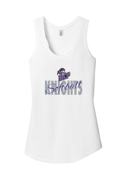 Ladies Tank ACP Knights Softball w/ Script