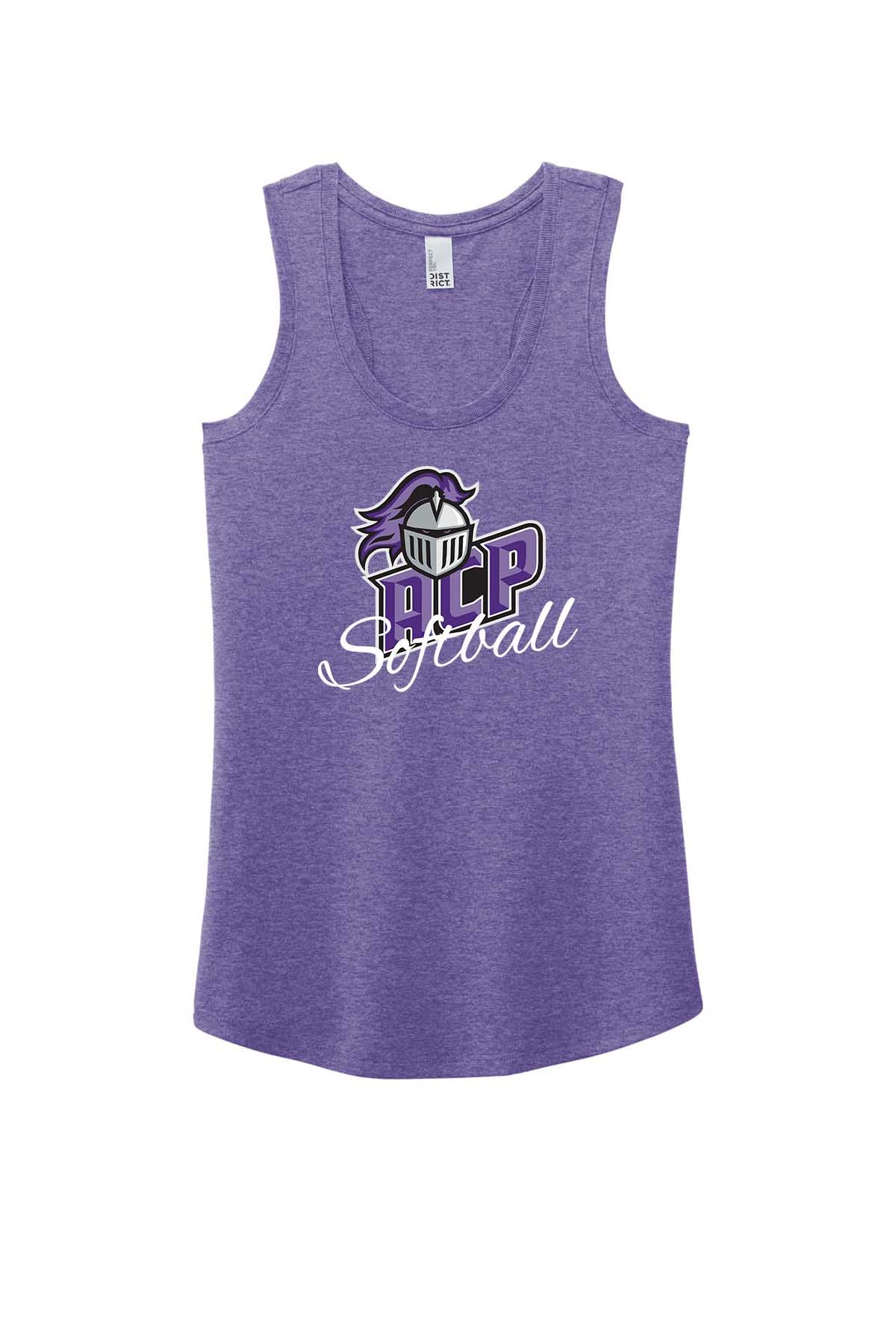 Ladies Tank ACP Softball w/ Script