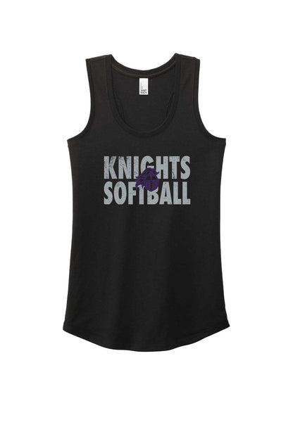 Ladies Tank Vintage Knights Softball w/Logo Outline
