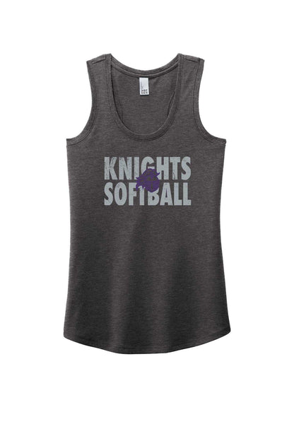 Ladies Tank Vintage Knights Softball w/Logo Outline