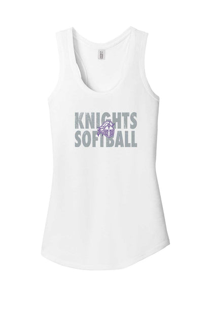 Ladies Tank Vintage Knights Softball w/Logo Outline