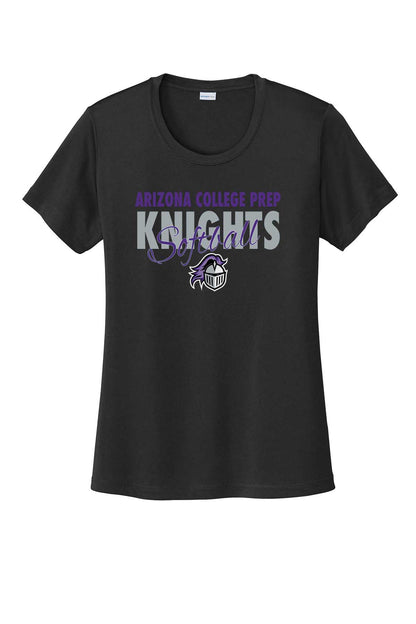 Ladies T-Shirt ACP Knights Softball w/ Script