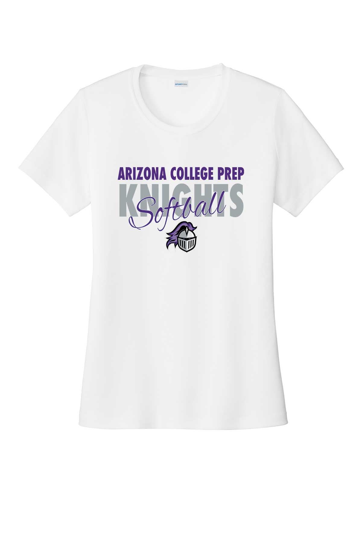 Ladies T-Shirt ACP Knights Softball w/ Script
