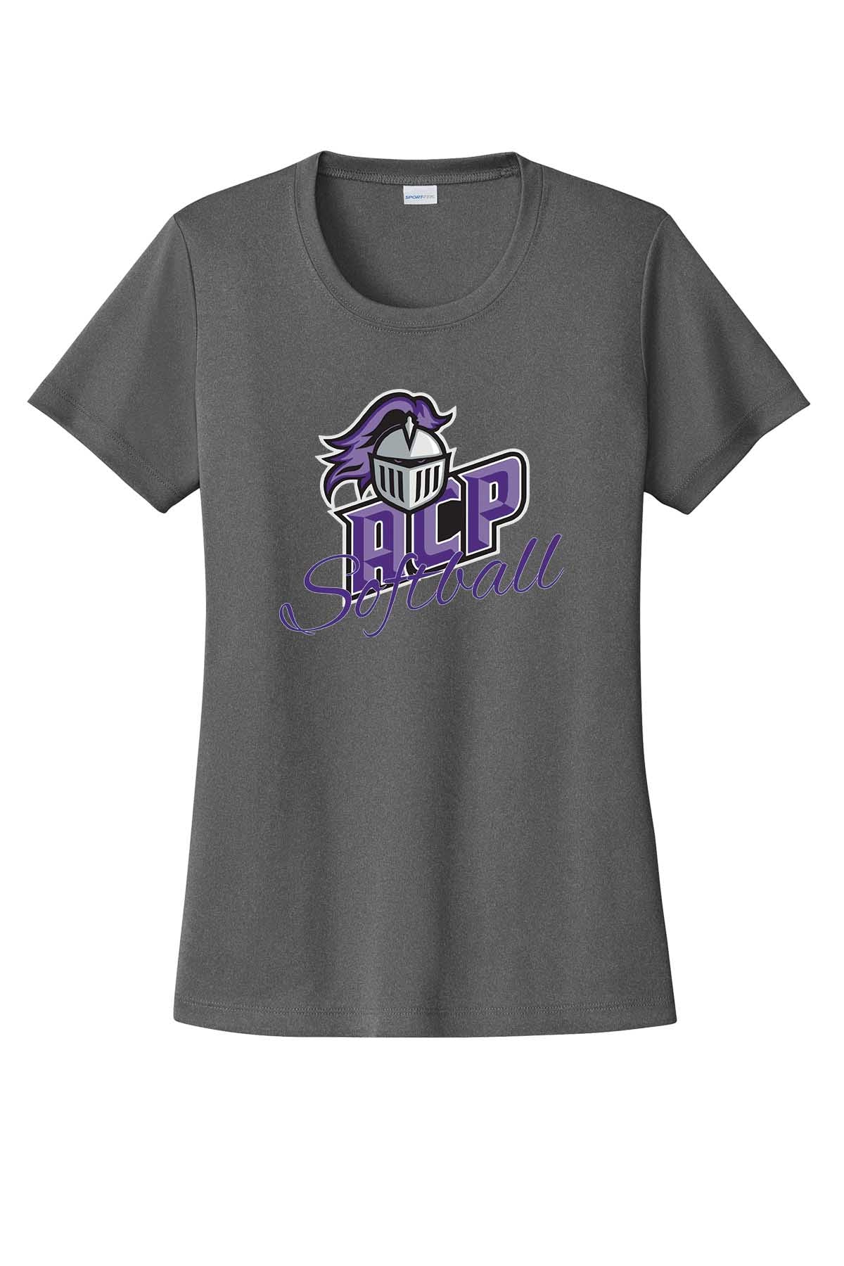Ladies T-Shirt ACP Softball w/ Script