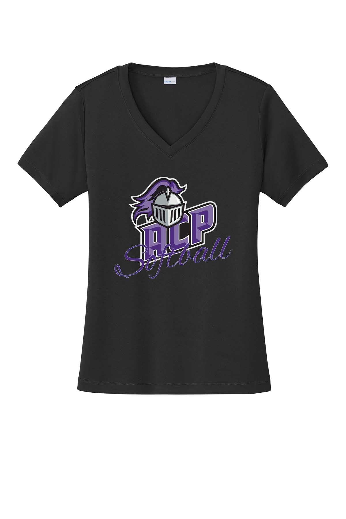 Ladies V-Neck ACP Softball w/ Script