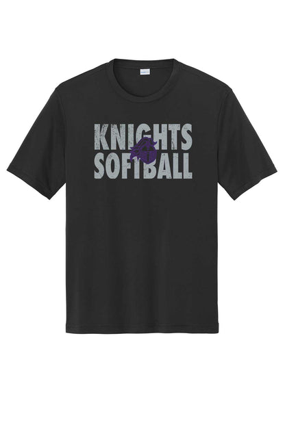 T-Shirt Vintage Knights Softball w/Logo Outline