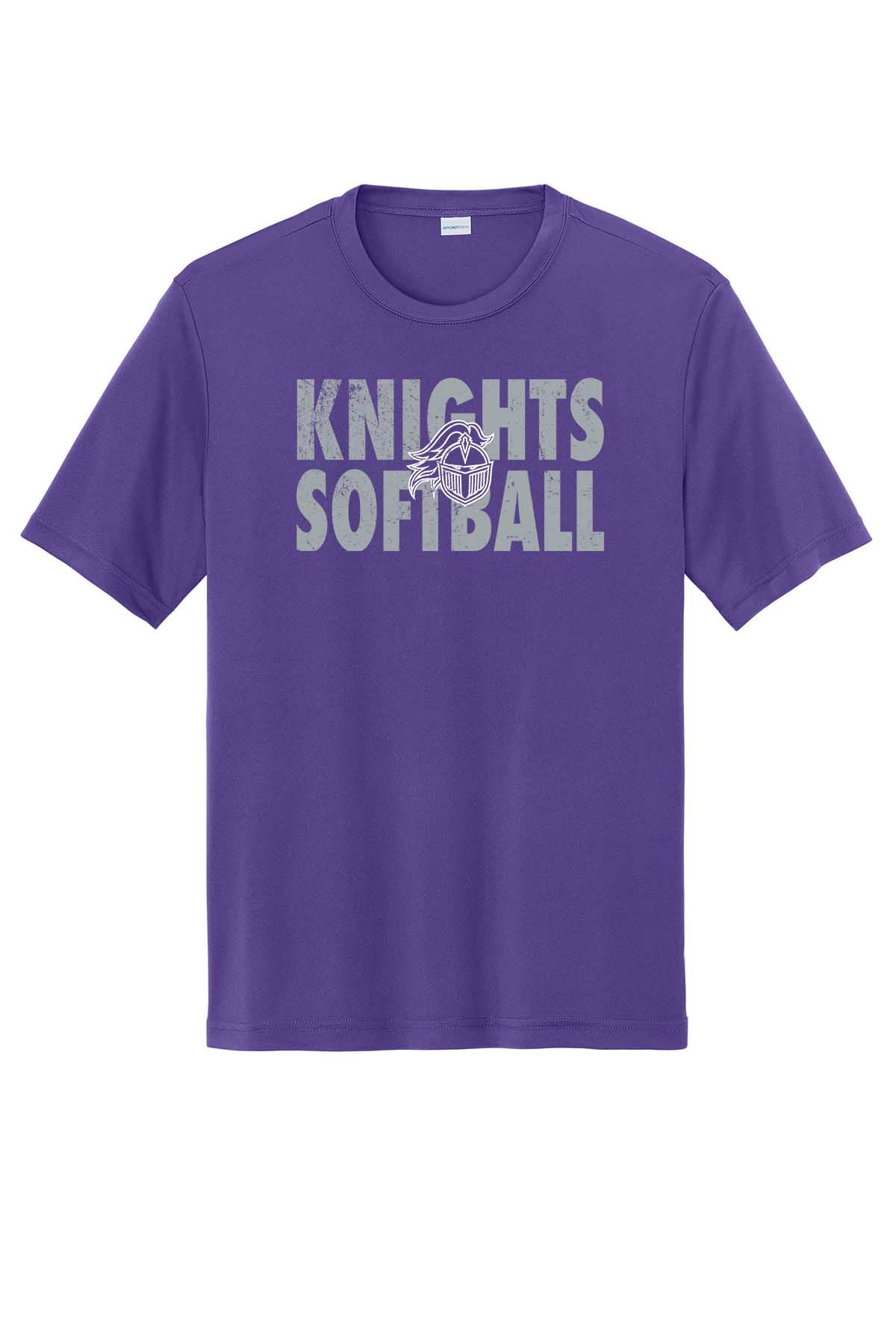 T-Shirt Vintage Knights Softball w/Logo Outline
