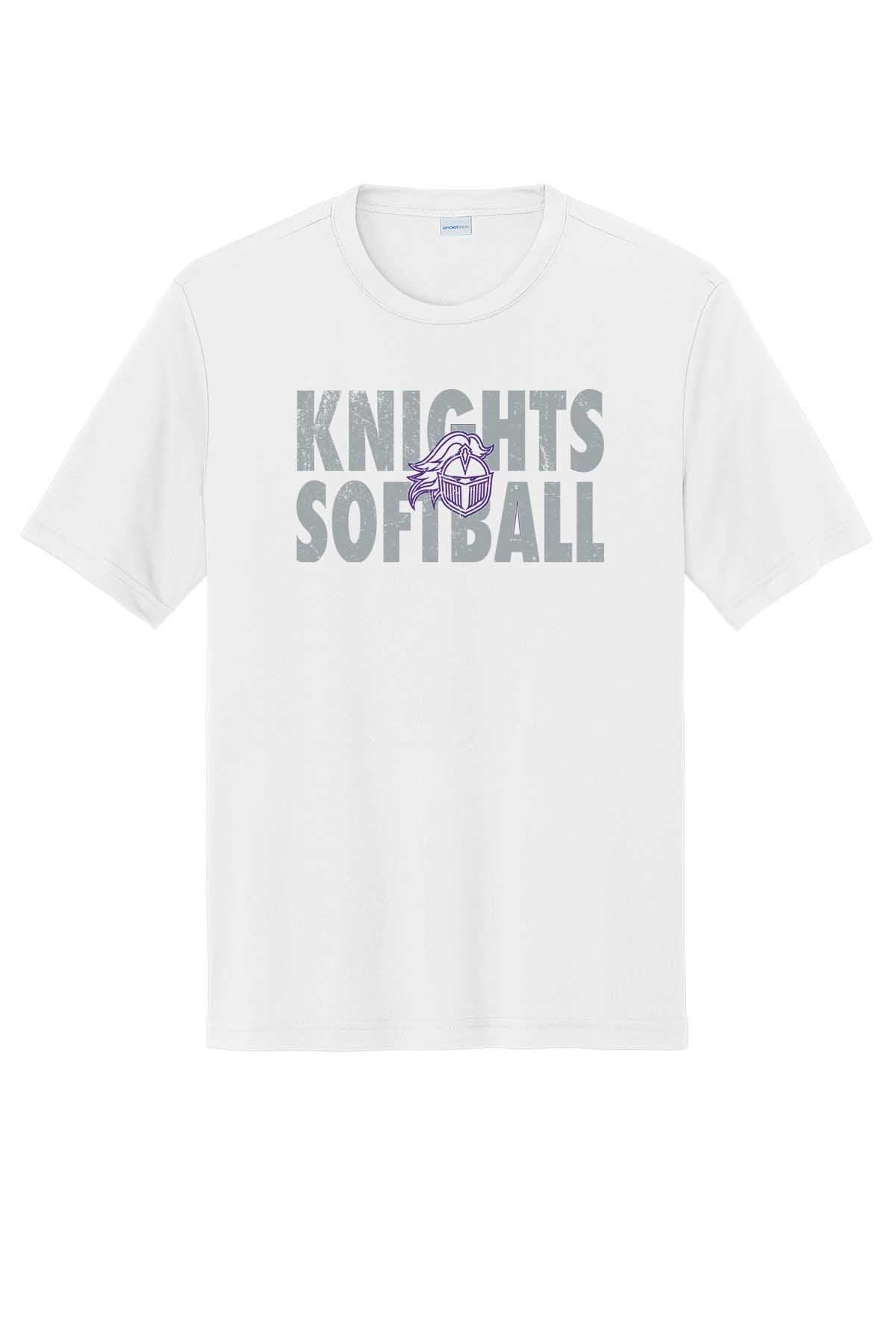 T-Shirt Vintage Knights Softball w/Logo Outline