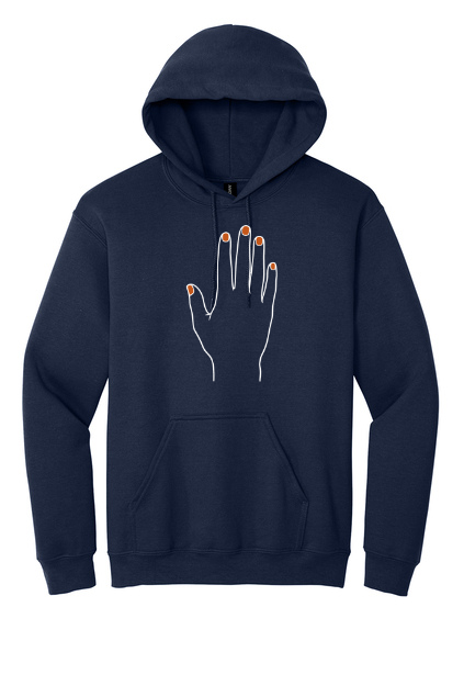 Finger Paint Hoodie Navy