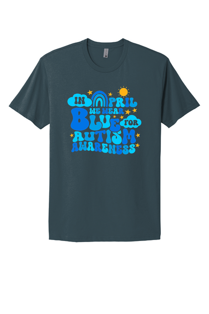 In April We Wear Blue Unisex Cotton Tee
