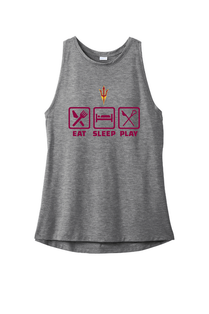 Eat Sleep Play Women's PosiCharge® Tri-Blend Wicking Tank