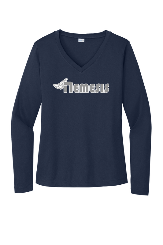 Nemesis Ladies Long Sleeve PosiCharge® Competitor™ V-Neck Tee