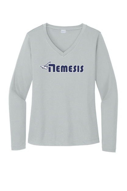 Nemesis Ladies Long Sleeve PosiCharge® Competitor™ V-Neck Tee